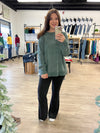 Chenille Raglan Sweater in Ash Jade