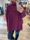 Oversized Cowl Neck Sweater in Plum