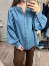 Denim Buttondown Top