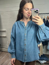 Denim Buttondown Top