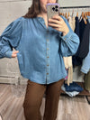 Denim Buttondown Top