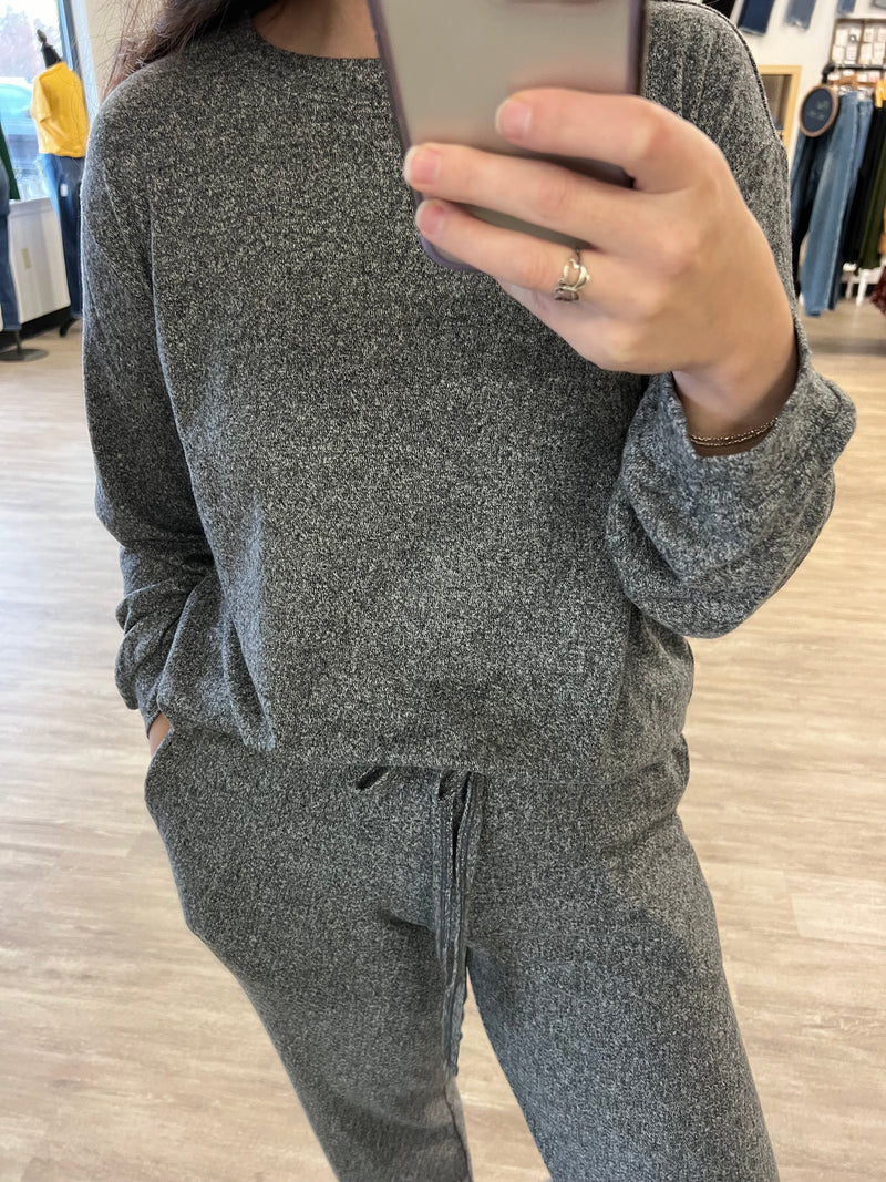 Softest Knit Joggers in Heathered Charcoal