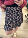 Floral Pleated Skirt