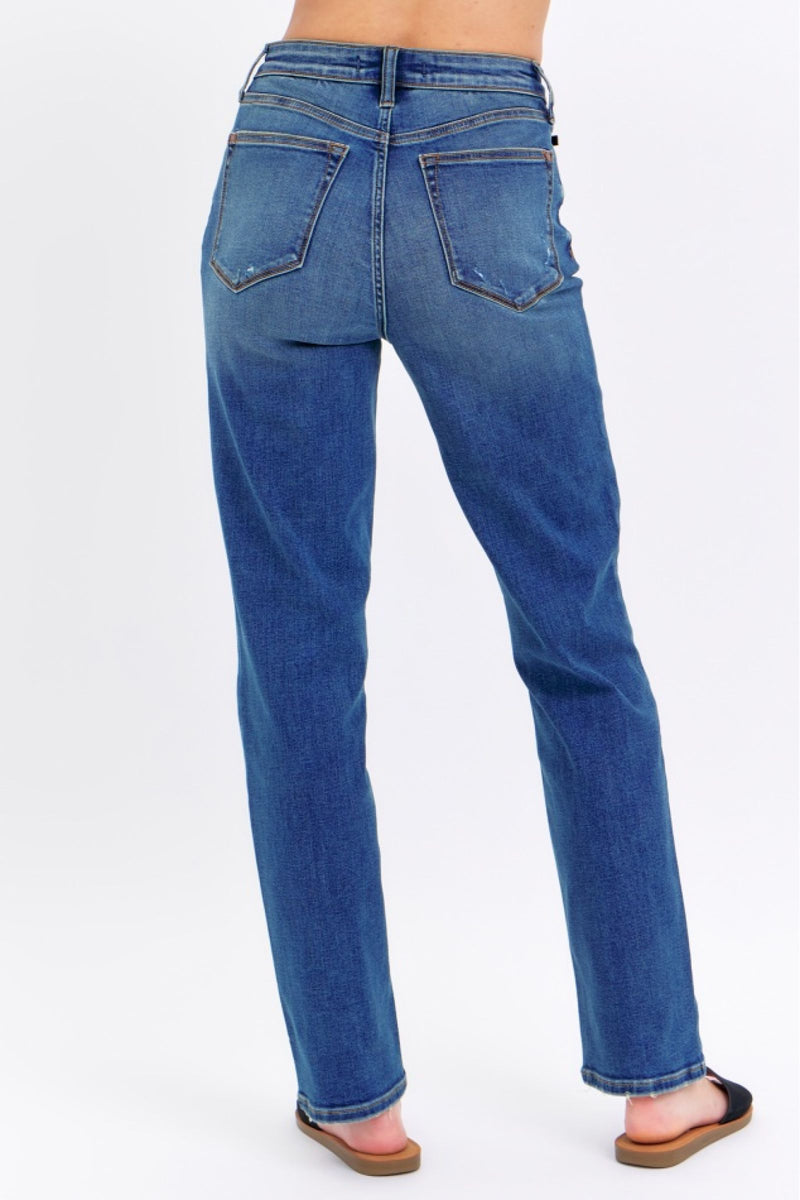 High Waist Straight Fit Jeans by Judy Blue