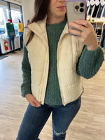 Puffer Vest in Cream