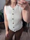 Sleeveless Knit Cardigan