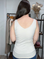 2 Way Layering Tank Top in Sand Beige