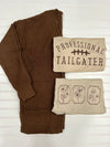 Waffle Cardigan in Brown