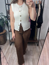 Sleeveless Knit Cardigan