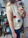 Crochet Floral Sweater