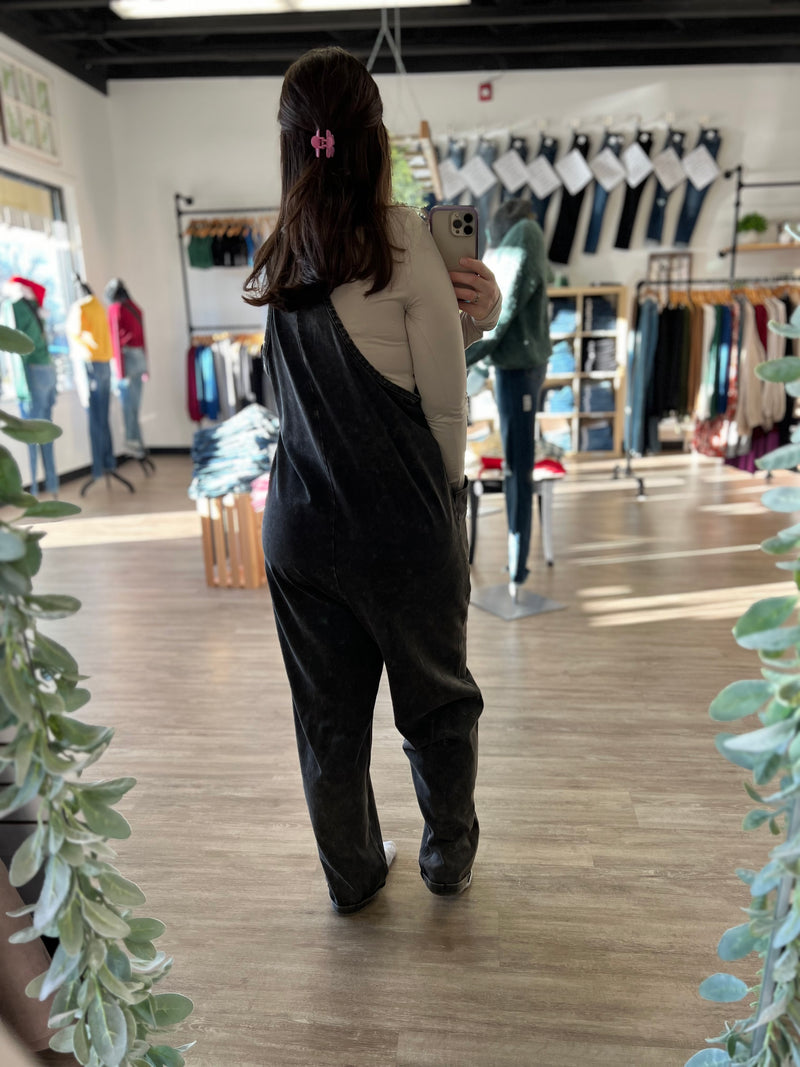 Vintage Wash Spaghetti Strap Jumpsuit