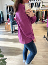 Cozy Days Long Sleeve Top in Plum