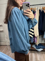 Denim Buttondown Top