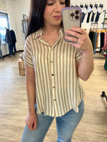 Beachy Stripe Short Sleeve