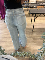 Light-wash Cuffed Boyfriend Jeans by Risen