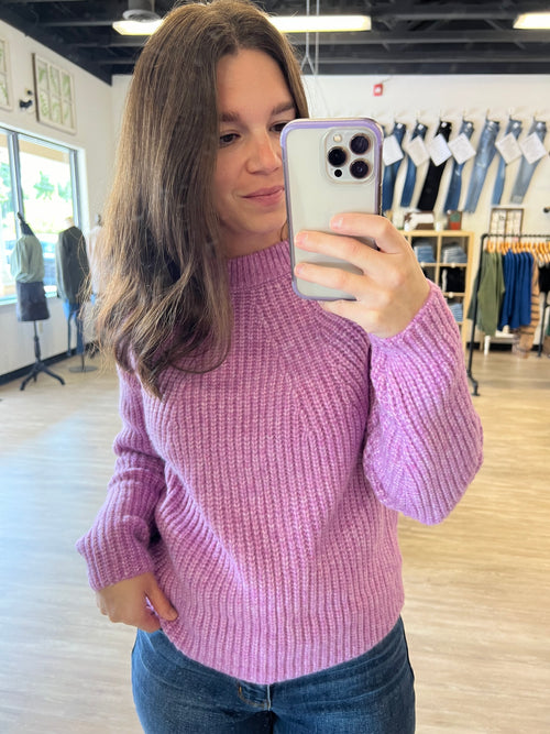 Chunky Knit Sweater in Mauve