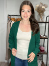 Waffle Cardigan in Green
