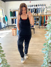 Spaghetti Strap Jumpsuit in Black