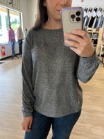 Softest Knit Lightweight Long Sleeve in Heathered Charcoal