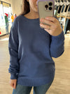 Round Neck Sweater in Marlin