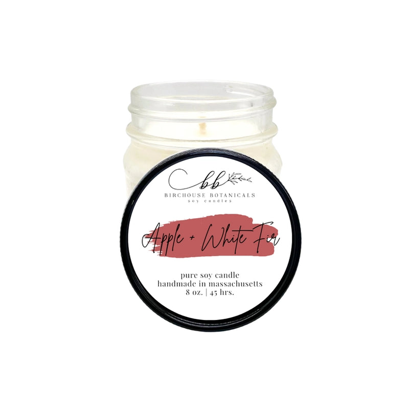 Apple & White Fir 8oz Soy Candle