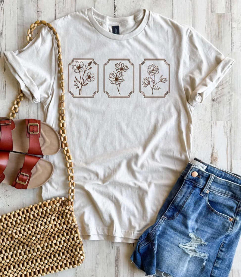 Floral Stamp Graphic Tee