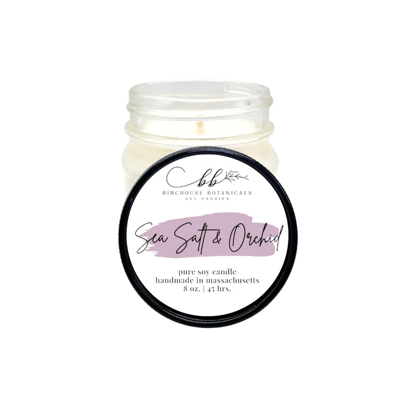 Sea Salt & Orchid Birchouse Botanicals 8oz Soy Candle