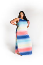 Ombre Sunset Maxi Dress-Dresses-The Gray Barn Boutique, Templeton Massachusetts