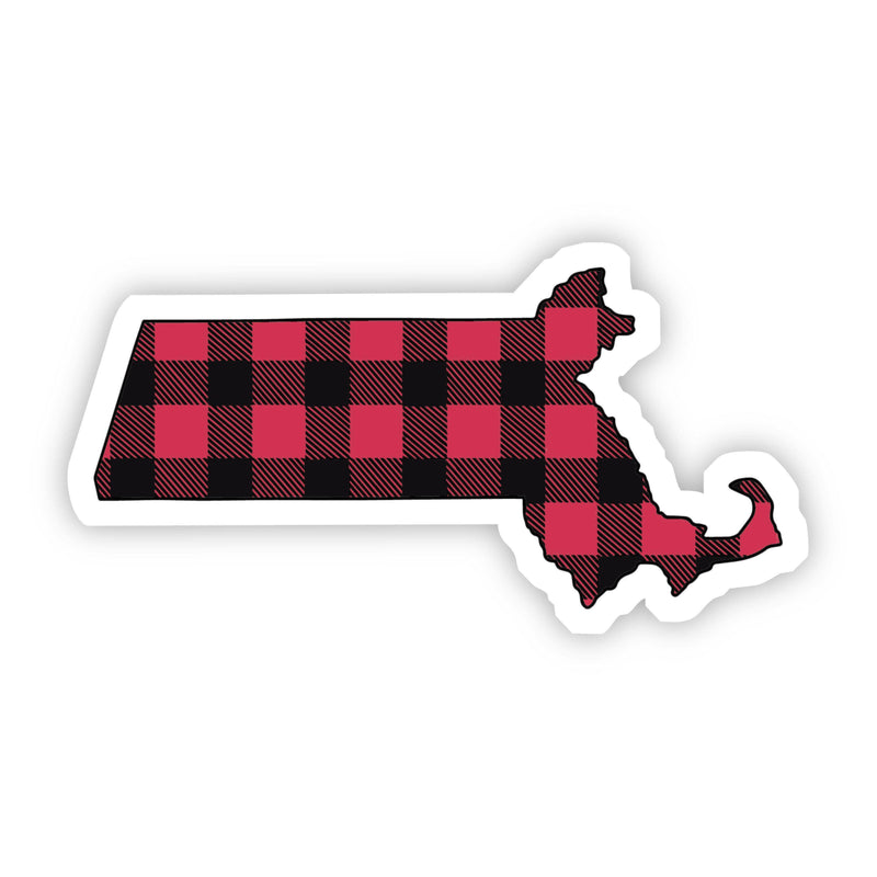 Massachusetts Flannel Sticker-The Gray Barn Boutique, Templeton Massachusetts