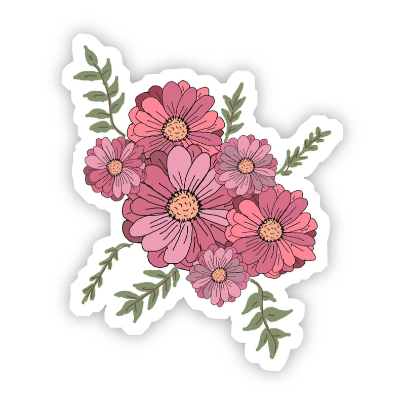 Pink Multicolor Floral Sticker-The Gray Barn Boutique, Templeton Massachusetts