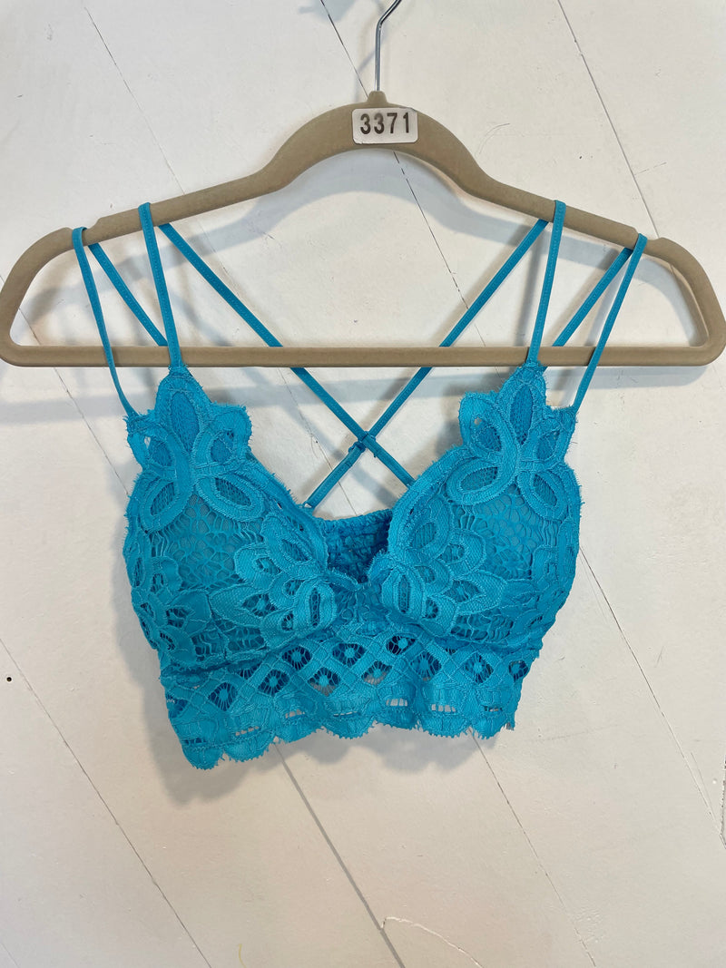 Scalloped Lace Criss-Cross Back Bralette-Tops-The Gray Barn Boutique, Templeton Massachusetts