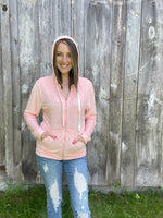 Terry Pile Blend Essential Hoodie-Tops-The Gray Barn Boutique, Templeton Massachusetts