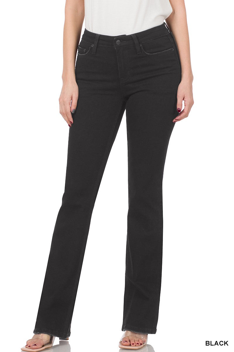 Black Bootcut Denim-Jeans-The Gray Barn Boutique, Templeton Massachusetts