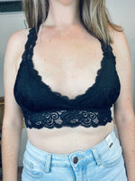 Soft Lace Racerback Bralette-Tops-The Gray Barn Boutique, Templeton Massachusetts