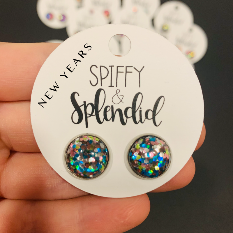 Confetti Stud Earrings-Accessories-The Gray Barn Boutique, Templeton Massachusetts