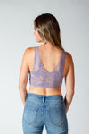 Seamless V-Back Lace Padded Bralette-Tops-The Gray Barn Boutique, Templeton Massachusetts