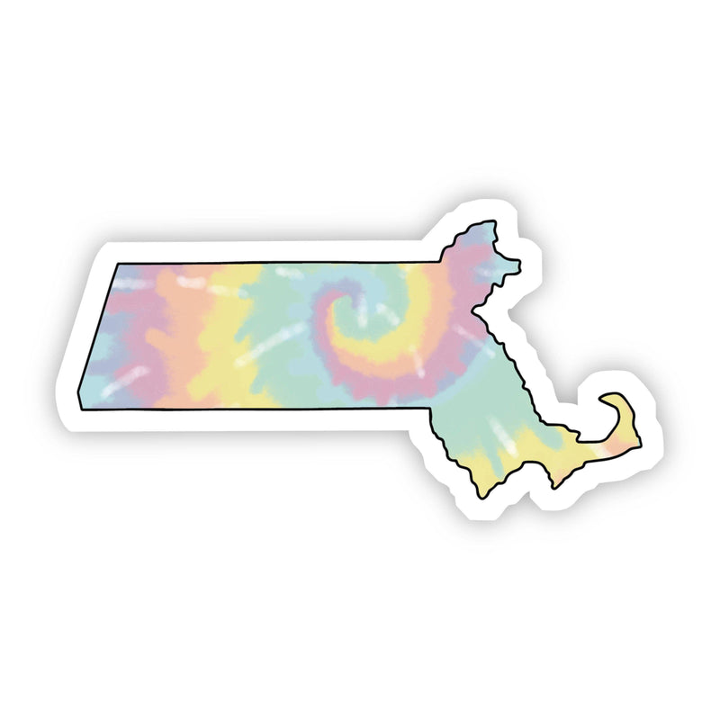 Massachusetts Tie Dye Sticker-The Gray Barn Boutique, Templeton Massachusetts