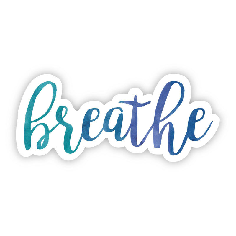 Breathe Cursive Sticker